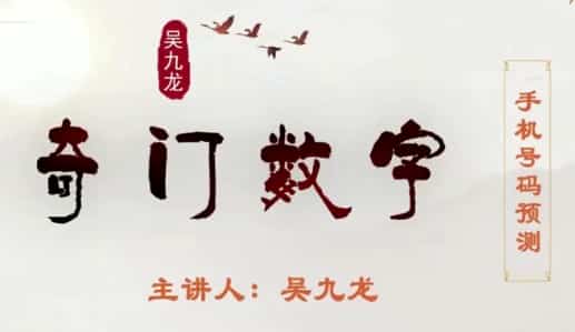 吴九龙数字奇门视频7集教程免费百度盘下载插图