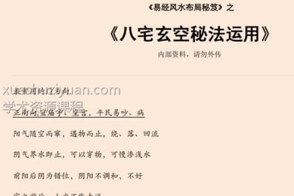 易经风水布局秘笈之《八宅玄空秘法运用》插图