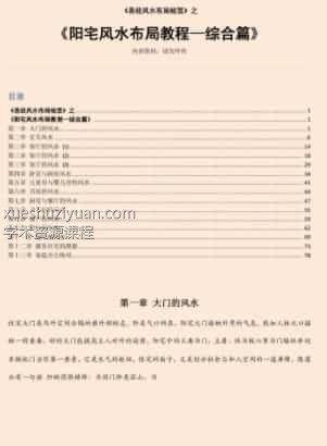 易经风水布局秘笈之《阳宅风水布局教程—综合篇》插图 易经风水布局秘笈之《阳宅风水布局教程—综合篇》插图